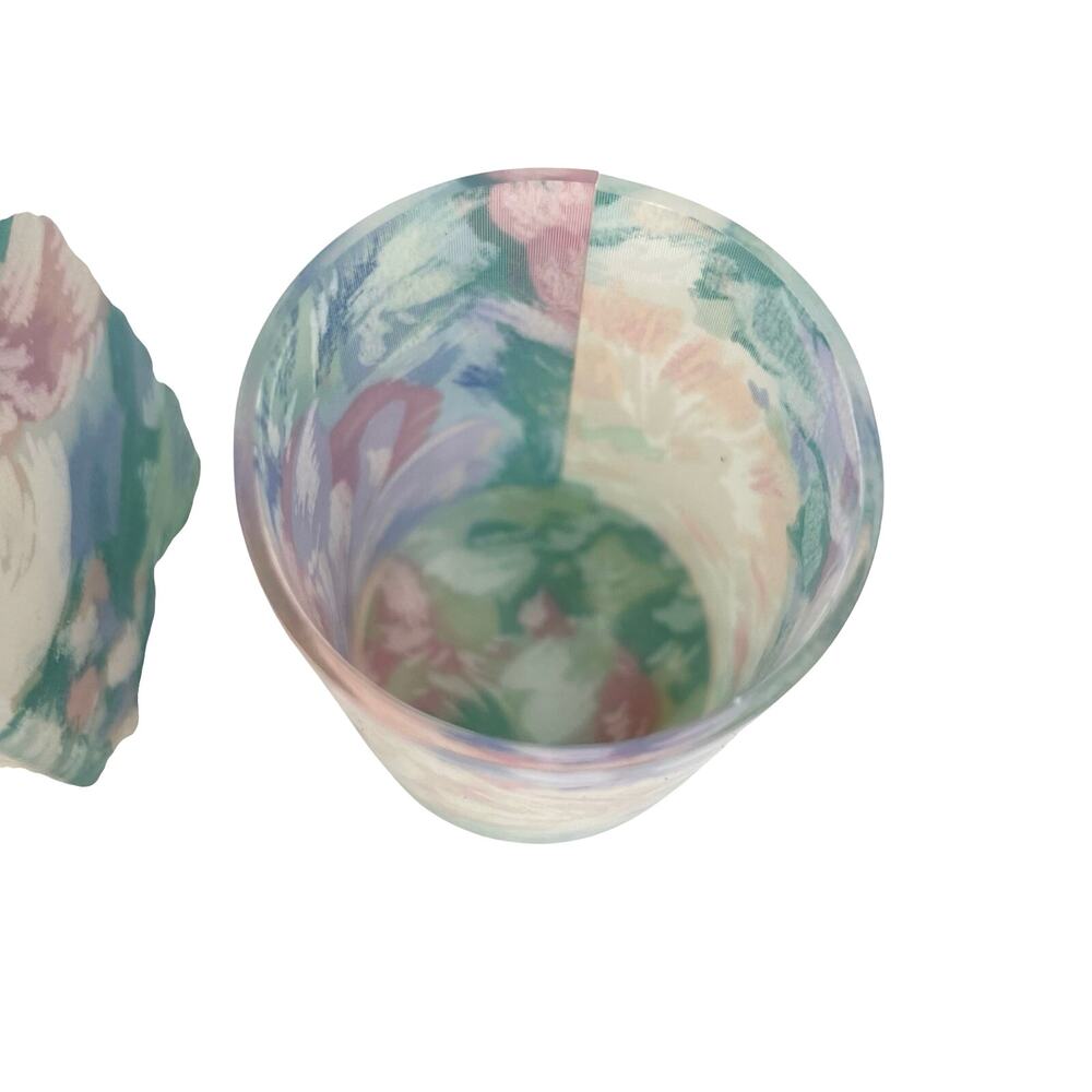Vintage Springs Caprice 4 piece floral pastel acrylic bathroom set - Picture 6 of 10